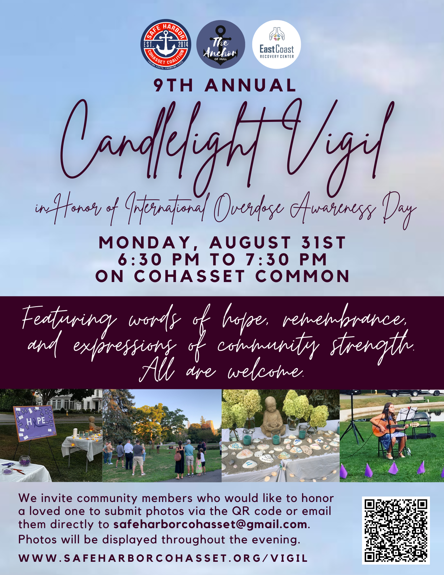 Town of Cohasset Candlelight Vigil in Honor or International Overdose Awareness Day