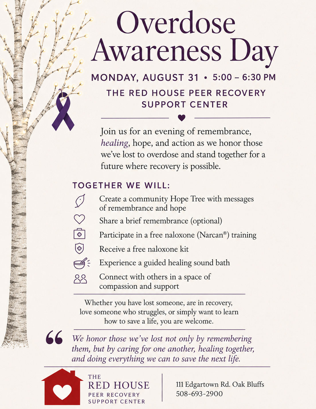 The Red House Overdose Awareness Event