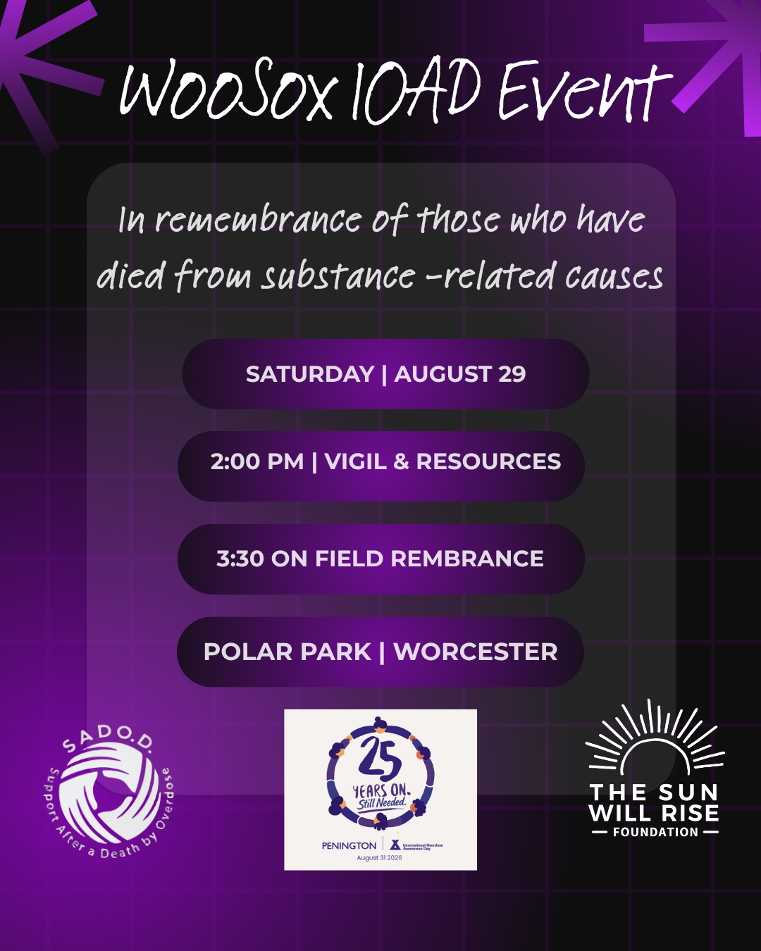 WooSox International Overdose Awareness Day