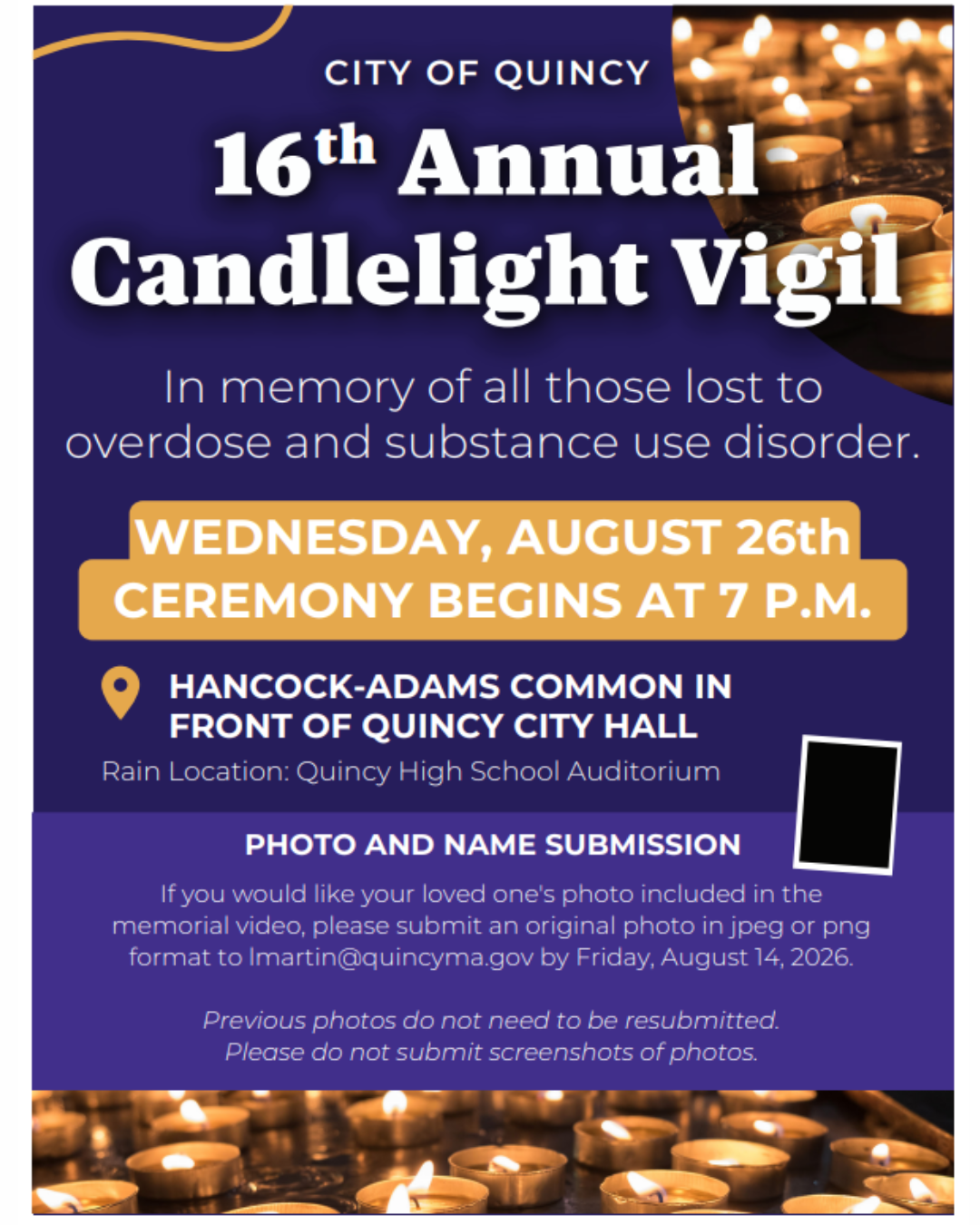 City of Quincy 16th Annual Candlelight Vigil