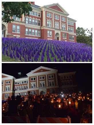International Overdose Awareness Day honors and commemorates with flag placements and candlelight vigils. Images: Kathy Leonard